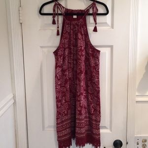 Old Navy Burgundy Cotton Sundress